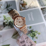 Buy Shop Emporio Armani Gianni Mother of Pearl Dial Two Tone Steel Strap Watch For Women - AR1764 USA Online
