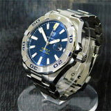 Buy Shop Tag Heuer Aquaracer Calibre 5 Automatic Blue Dial Silver Steel Strap Watch for Men - WAY2012.BA0927 USA Online
