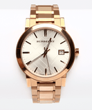 Buy Shop Burberry The City White Dial Rose Gold Steel Strap Watch for Women - BU9004 USA Online