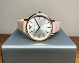 Buy Shop Emporio Armani Classic White Dial Beige Leather Strap Watch For Women - AR11008 USA Online