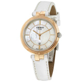 Buy Shop Tissot T Lady Flamingo Mother of Pearl White Dial White Leather Strap Watch For Women - T094.210.26.111.01 USA Online