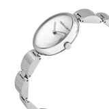 Buy Shop Calvin Klein Wavy Silver Dial Silver Steel Strap Watch for Women - K9U23146 USA Online