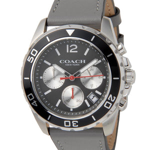 Buy Shop Coach Kent Grey Dial Grey Leather Strap Watch for Men - 14602561 USA Online