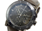 Buy Shop Burberry The City Chronograph Ion Plated Grey Dial Grey Leather Strap Watch for Men - BU9384 USA Online