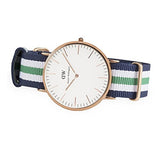 Buy Shop Daniel Wellington Classic Nottingham White Dial Two Tone NATO Strap Watch For Men - 0108DW USA Online