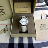 Buy Shop Burberry The City White Dial White Leather Strap Watch for Women - BU9128 USA Online
