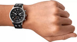 Buy Shop Fossil Retro Pilot Chronograph Black Dial Black Leather Strap Watch for Men - FS5806 USA Online