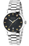 Buy Shop Gucci G Timeless Black Dial Silver Steel Strap Watch For Women - YA1264029 USA Online
