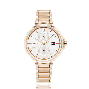 Buy Shop Tommy Hilfiger Angela Quartz White Dial Rose Gold Steel Strap Watch for Women - 1782124 USA Online