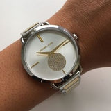 Buy Shop Michael Kors Silver Dial Two Tone Steel Strap Watch for Women - MK3679 USA Online