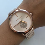 Buy Shop Michael Kors Portia Rose Gold Dial Rose Gold Steel Strap Watch for Women - MK3640 USA Online