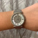 Buy Shop Michael Kors Catlin Silver Dial Silver Steel Strap Watch for Women - MK3355 USA Online