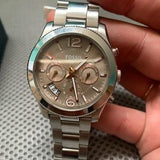 Buy Shop Fossil Perfect Boyfriend Taupe Dial Silver Steel Strap Watch for Women - ES4146 USA Online