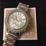 Buy Shop Michael Kors Camille Silver Dial Silver Steel Strap Watch for Women - MK5634 USA Online