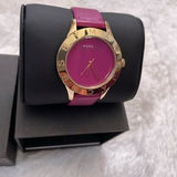 Marc Jacobs Blade Purple Dial Purple Leather Strap Watch for Women - MBM1203