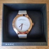 Buy Shop Marc Jacobs Blade White Dial White Leather Strap Watch for Women - MBM1201 USA Online
