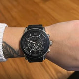 Buy Shop Michael Kors Runway Black Dial Black Rubber Strap Watch for Men - MK8107 USA Online