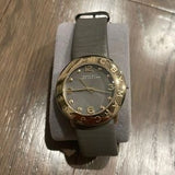 Buy Shop Marc Jacobs Amy Grey Dial Grey Leather Strap Watch for Women - MBM1153 USA Online