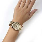 Buy Shop Michael Kors Runway Twist Gold Dial Gold Stainless Steel Strap Watch for Women - MK3131 USA Online