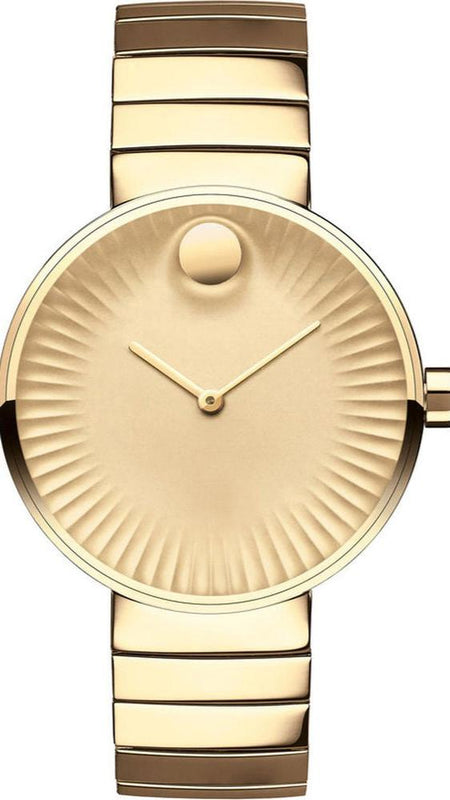 Buy Shop Movado Edge Gold Dial Gold Steel Strap Watch for Women - 3680014 USA Online