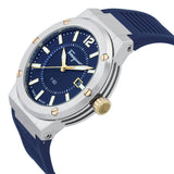 Salvatore Ferragamo F-80 Blue Dial Blue Rubber Strap Watch For Men - SFHY01122