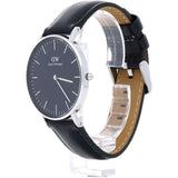 Buy Shop Daniel Wellington Classic Sheffield Black Dial Black Leather Strap Watch For Women - DW00100145 USA Online