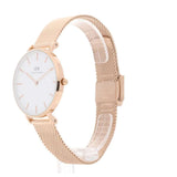 Buy Shop Daniel Wellington Classic Petite Melrose White Dial Rose Gold Mesh Bracelet Watch For Women - DW00100163 USA Online
