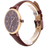Buy Shop Fossil Jacqueline Burgundy Dial Burgundy Leather Strap Watch for Women - ES4099 USA Online
