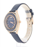 Buy Shop Swarovski Crystalline Aura Blue Dial Blue Leather Strap Watch for Women - 5519447 USA Online