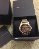 Buy Shop Marc Jacobs Henry Dinky Skeleton Beige Dial Beige Leather Strap Watch for Women - MBM1245 USA Online