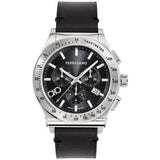 Buy Shop Salvatore Ferragamo 1927 Chrono Analog Black Dial Black Leather Strap Watch for Men - SFKZ00123 USA Online