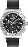Buy Shop Salvatore Ferragamo 1927 Chrono Analog Black Dial Black Leather Strap Watch for Men - SFKZ00123 USA Online