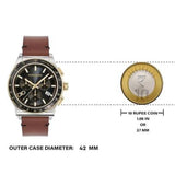 Buy Shop Salvatore Ferragamo 1927 Chrono Analog Black Dial Brown Leather Strap Watch for Men - SFKZ00323 USA Online
