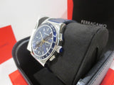 Buy Shop Salvatore Ferragamo 1927 Chrono Analog Blue Dial Blue Leather Strap Watch for Men - SFKZ00223 USA Online