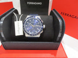 Buy Shop Salvatore Ferragamo 1927 Chrono Analog Blue Dial Blue Leather Strap Watch for Men - SFKZ00223 USA Online