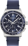 Buy Shop Salvatore Ferragamo 1927 Chrono Analog Blue Dial Blue Leather Strap Watch for Men - SFKZ00223 USA Online