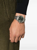 Buy Shop Salvatore Ferragamo 1927 Chrono Green Dial Silver Steel Strap Watch for Men - SFKZ00423 USA Online