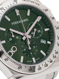 Buy Shop Salvatore Ferragamo 1927 Chrono Green Dial Silver Steel Strap Watch for Men - SFKZ00423 USA Online