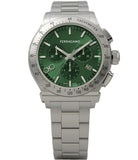 Buy Shop Salvatore Ferragamo 1927 Chrono Green Dial Silver Steel Strap Watch for Men - SFKZ00423 USA Online