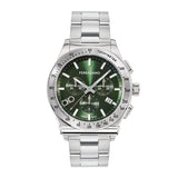 Buy Shop Salvatore Ferragamo 1927 Chrono Green Dial Silver Steel Strap Watch for Men - SFKZ00423 USA Online