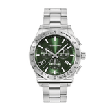 Buy Shop Salvatore Ferragamo 1927 Chrono Green Dial Silver Steel Strap Watch for Men - SFKZ00423 USA Online