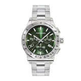 Buy Shop Salvatore Ferragamo 1927 Chrono Green Dial Silver Steel Strap Watch for Men - SFKZ00423 USA Online