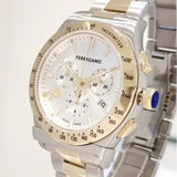 Buy Shop Salvatore Ferragamo 1927 Chrono Silver Dial Two Tone Steel Strap Watch for Men - SFKZ00523 USA Online