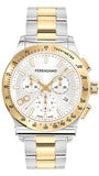 Buy Shop Salvatore Ferragamo 1927 Chrono Silver Dial Two Tone Steel Strap Watch for Men - SFKZ00523 USA Online