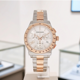 Buy Shop Salvatore Ferragamo 1927 Chrono Silver Dial Two Tone Steel Strap Watch for Men - SFKZ00623 USA Online