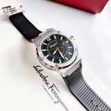 Buy Shop Salvatore Ferragamo F-80 Black Dial Black Rubber Strap Watch For Men - SFHY00120 USA Online