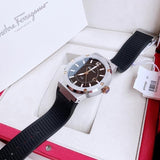 Buy Shop Salvatore Ferragamo F-80 Black Dial Black Rubber Strap Watch For Men - SFHY00120 USA Online