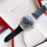 Buy Shop Salvatore Ferragamo F-80 Black Dial Black Rubber Strap Watch For Men - SFHY00120 USA Online