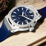 Buy Shop Salvatore Ferragamo F-80 Blue Dial Blue Rubber Strap Watch For Men - SFHY01022 USA Online