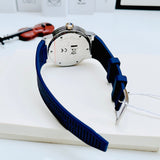 Buy Shop Salvatore Ferragamo F-80 Blue Dial Blue Rubber Strap Watch For Men - SFHY01122 USA Online